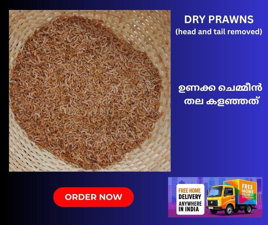 Dried Prawns Headless — export from Kerala, India