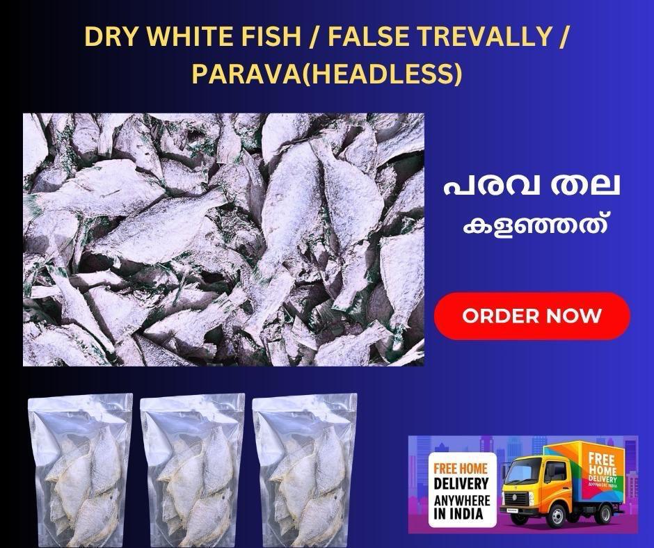 Dried White Fish / Parava (Headless) — export from Kerala, India