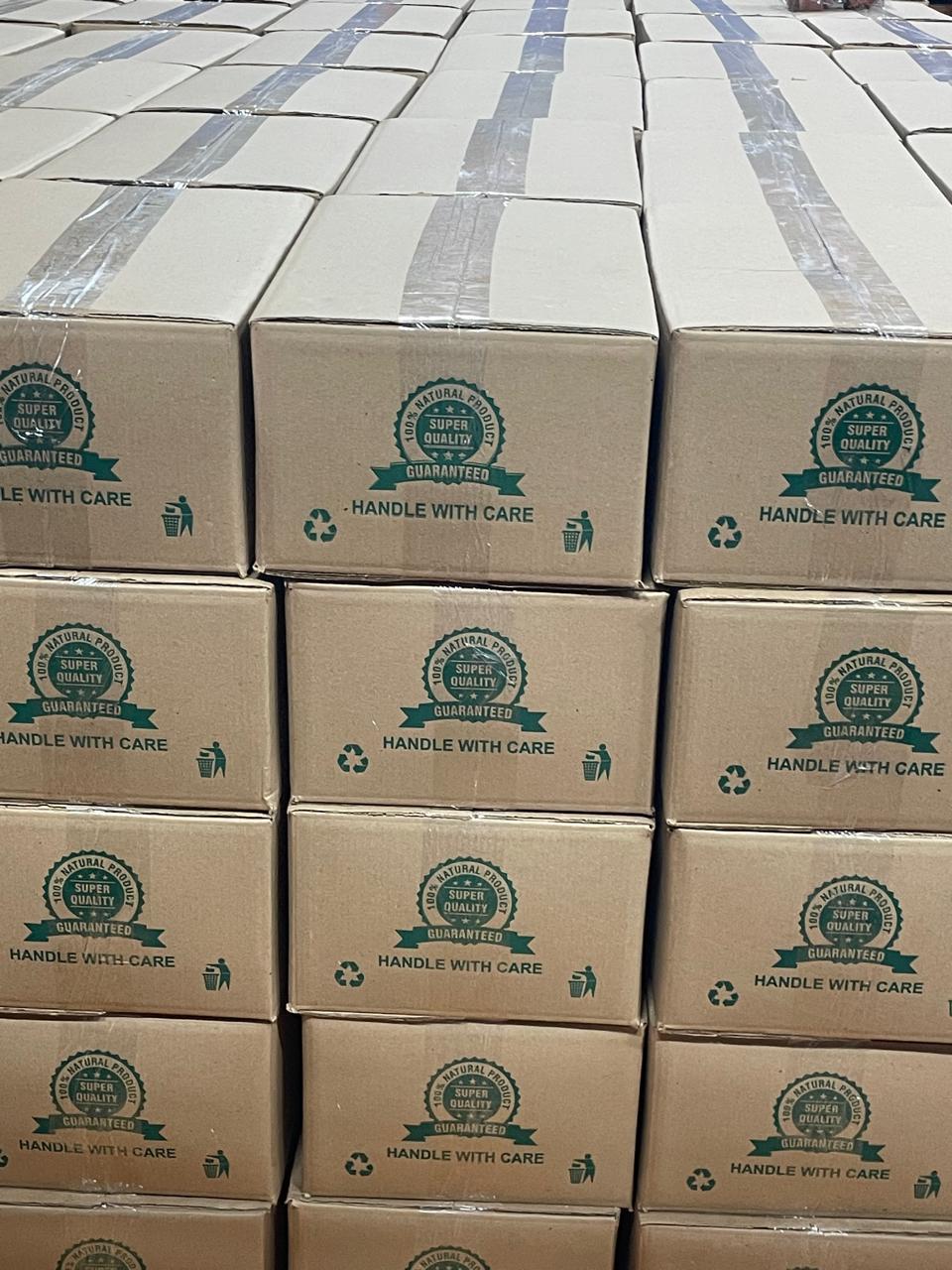 Sealed jaggery export cartons stacked and ready for shipment